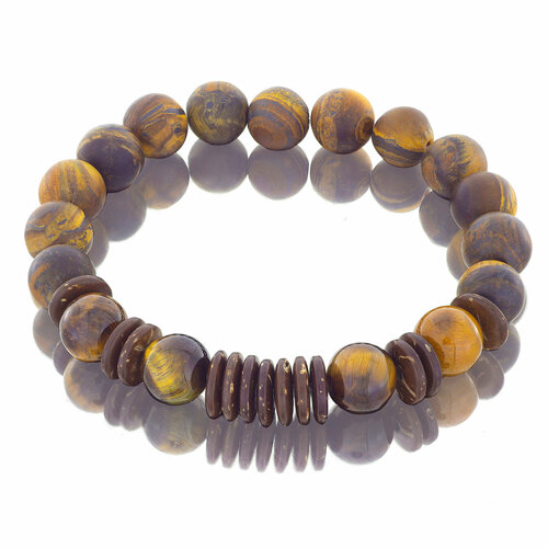 фото Браслет ls, размер 18 см, размер m, диаметр 5.5 см, коричневый