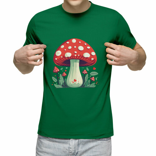 Футболка Us Basic, размер S, зеленый мужская футболка грибы грибной мухоморы s белый