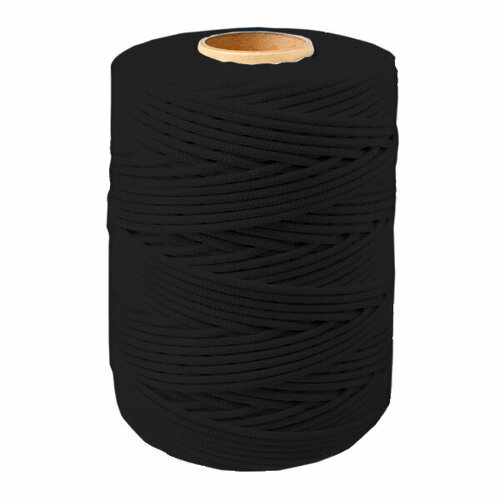 Шнур плетеный "Универсал" 6,0 мм (300 м) на бобине (тест 140 кг) чёрный