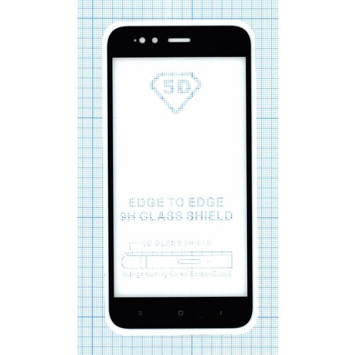 защитное стекло полное покрытие для мобильного телефона смартфона xiaomi mi a1 белое Защитное стекло Полное покрытие для Xiaomi Mi A1 черное