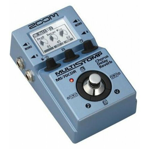 Zoom MS-70CDR - Компактная мульти-педаль эффектов для электрогитары/Хорус/Дилей/Ревер/Без БП