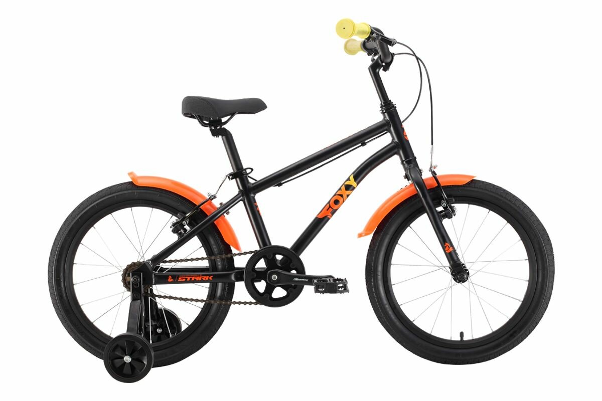 Велосипед Stark Foxy 18 Boy (2024) one size черный/оранжевый/желтый