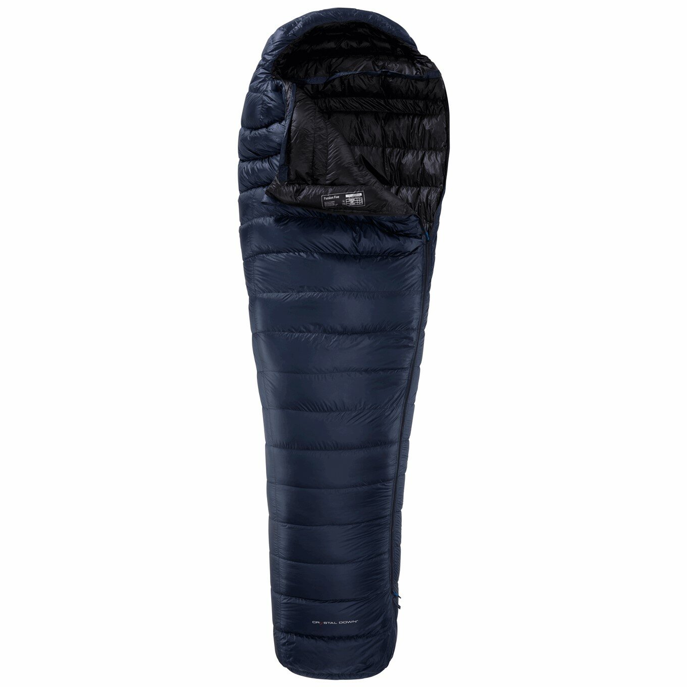 Спальный мешок пуховый Yeti Passion Five size XL, zip L, 800+ FP, -2°C comfort, тёмно-синий