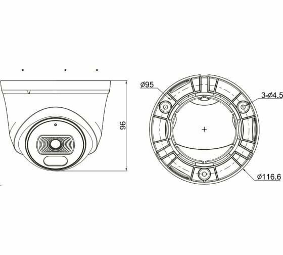 Видеокамера IP TIANDY 1/2.8" CMOS, F2.0, фиксированная диафрагма, цифровой WDR, 30m IR, 0.02Lux - фото №5