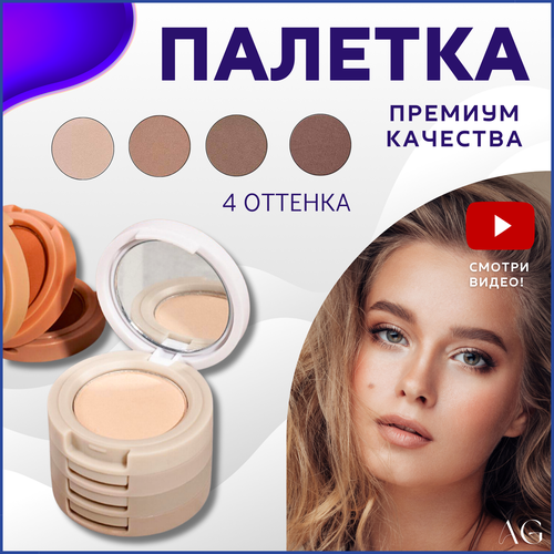 Палетка теней нюд для век 490₽