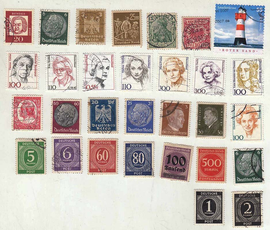 (Смесь годов--) Набор марок Германия "30 шт." Гашёные , II Θ