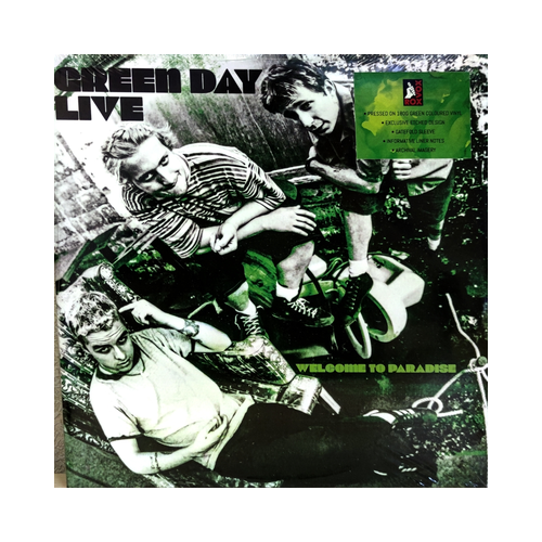 Green Day - Live - Welcome To Paradise, 2LP Gatefold, GREEN LP