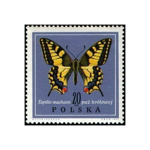 (1967-058) Марка Польша Махаон , III Θ 1983 058 марка северная корея пестрая корова гамбург 1402 корабли iii θ