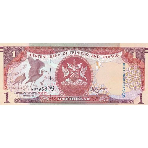 банкнота номиналом 10 долларов 2006 года тринидад и тобаго Тринидад и Тобаго 1 доллар 2006 г. (4)