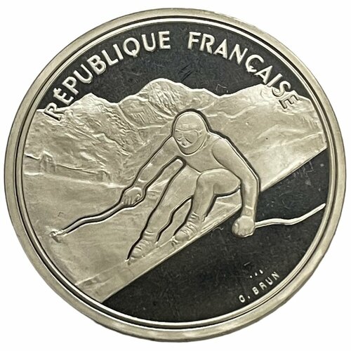 Франция 100 франков 1989 г. (XVI зимние Олимпийские Игры, Альбервиль 1992 - Лыжные гонки) (PP)