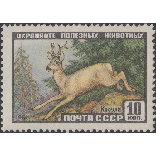 (1961-021) Марка СССР Косуля Фауна СССР III O