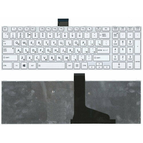 Клавиатура для ноутбука Toshiba Satellite L850 L875 белая laptop dc power jack cable charging port socket for toshiba satellite c850 c855 c850d c855d l850 l855 l850d l855d
