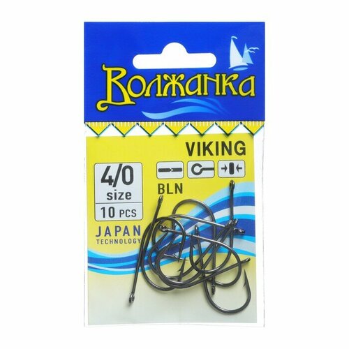 фото Крючки волжанка viking № 4/0, 10 шт volzhanka