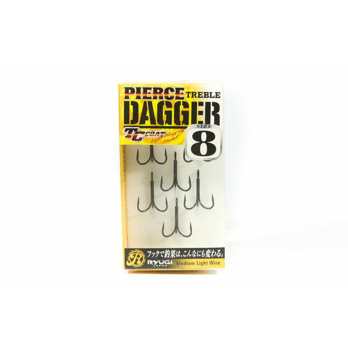 фото Тройные крючки ryugi pierce treble dagger tc coat #8 (6шт)