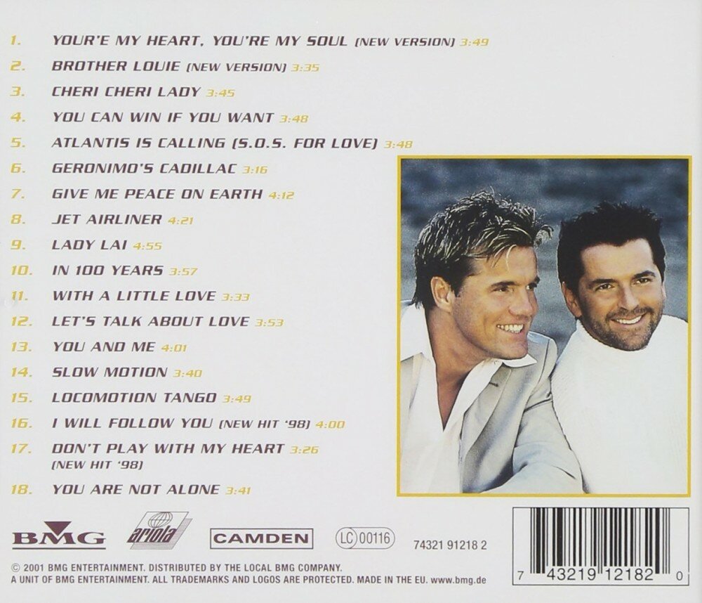 Аудио диск Modern Talking The Very Best Of (CD) BMG, Ariola, Camden - фото №2