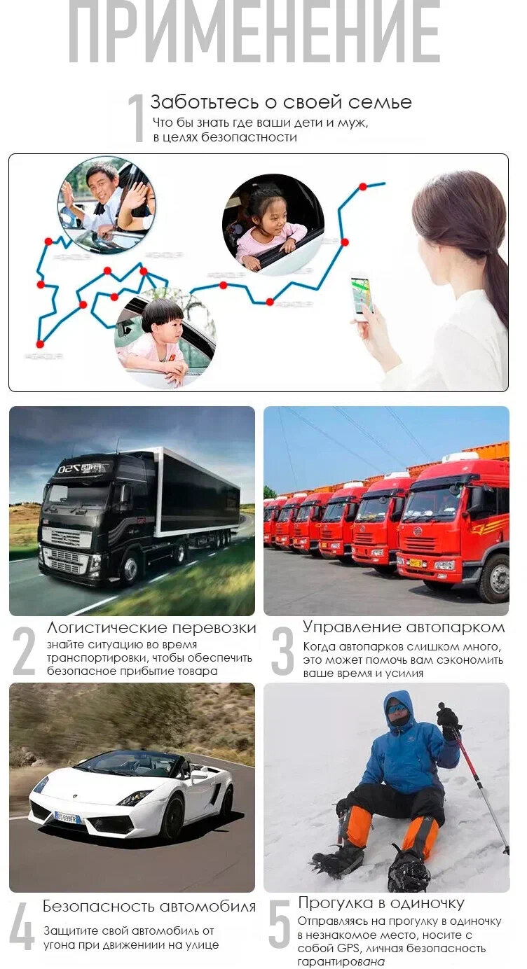 Мини GPS трекер TK 913M New отслеживание в реальном времени — фото 7