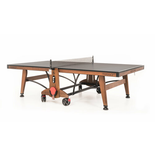 фото Теннисный стол складной для помещений rasson premium t03 indoor (274 х 152,5 х 76 см, натуральный орех) с сеткой