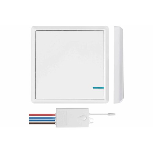 Беспроводной выключатель GRITT Practic 1 клавиша, белый комплект 1 выключатель, 1 радиореле 1000Вт 11101