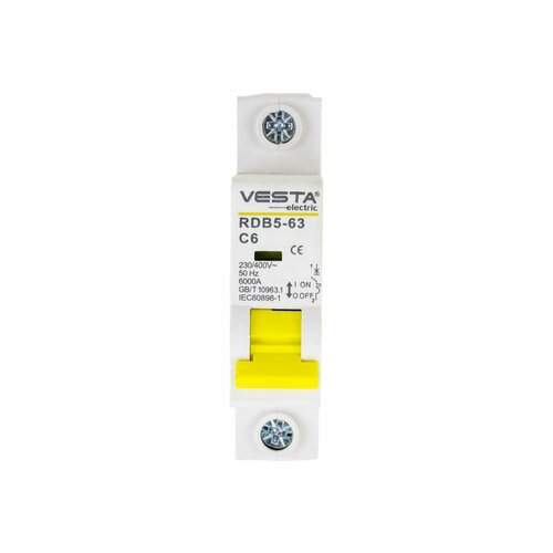 Vesta Electric автоматический выключатель vesta-electric avt. vesta 1p-6a rdb5 6ka HLAV000106