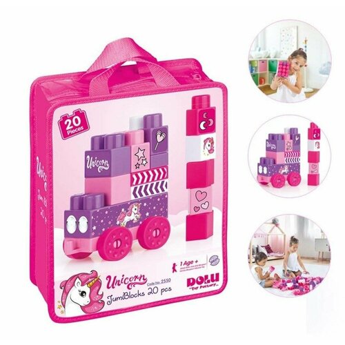 Конструктор Dolu Mega Blocks, Unicorn, 20 деталей, в сумке (2550) конструкторы dolu пингвиненок 20 деталей