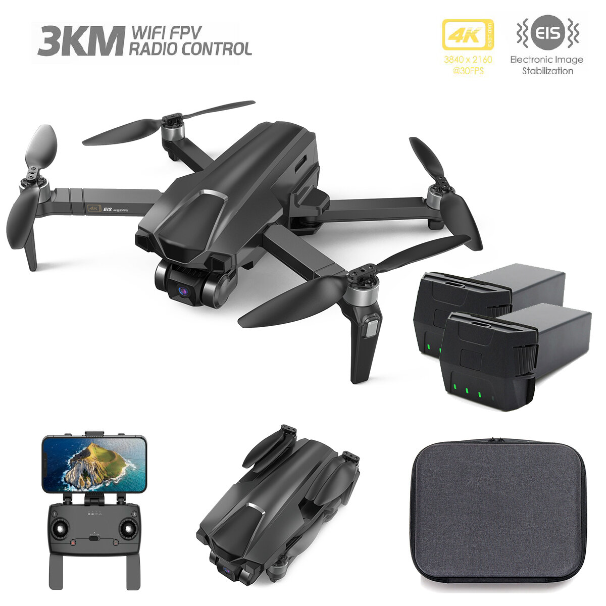 Квадрокоптер MJX B18 PRO Combo 4K 3-Axis Gimbal EIS GPS 5G (2 АКБ) - MJX-B18PRO-COMBO