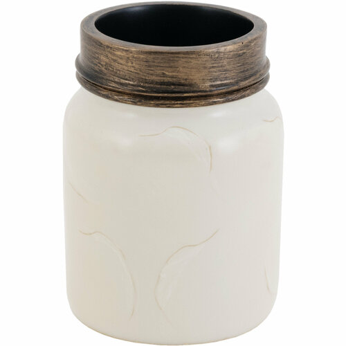 Стакан для зубных щёток, полирезина , банка