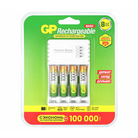 Зарядное устройство GP CPB-2CR4 + 4 аккумулятора AAA 1000 мАч, USB