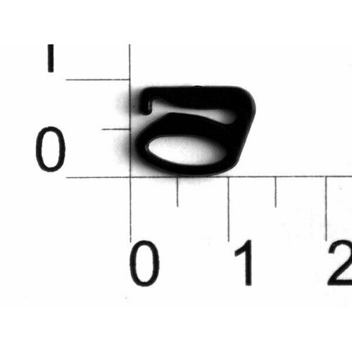Крючок для бюстгальтера Пластик 809S черный ш.8мм (уп.50 шт.) 