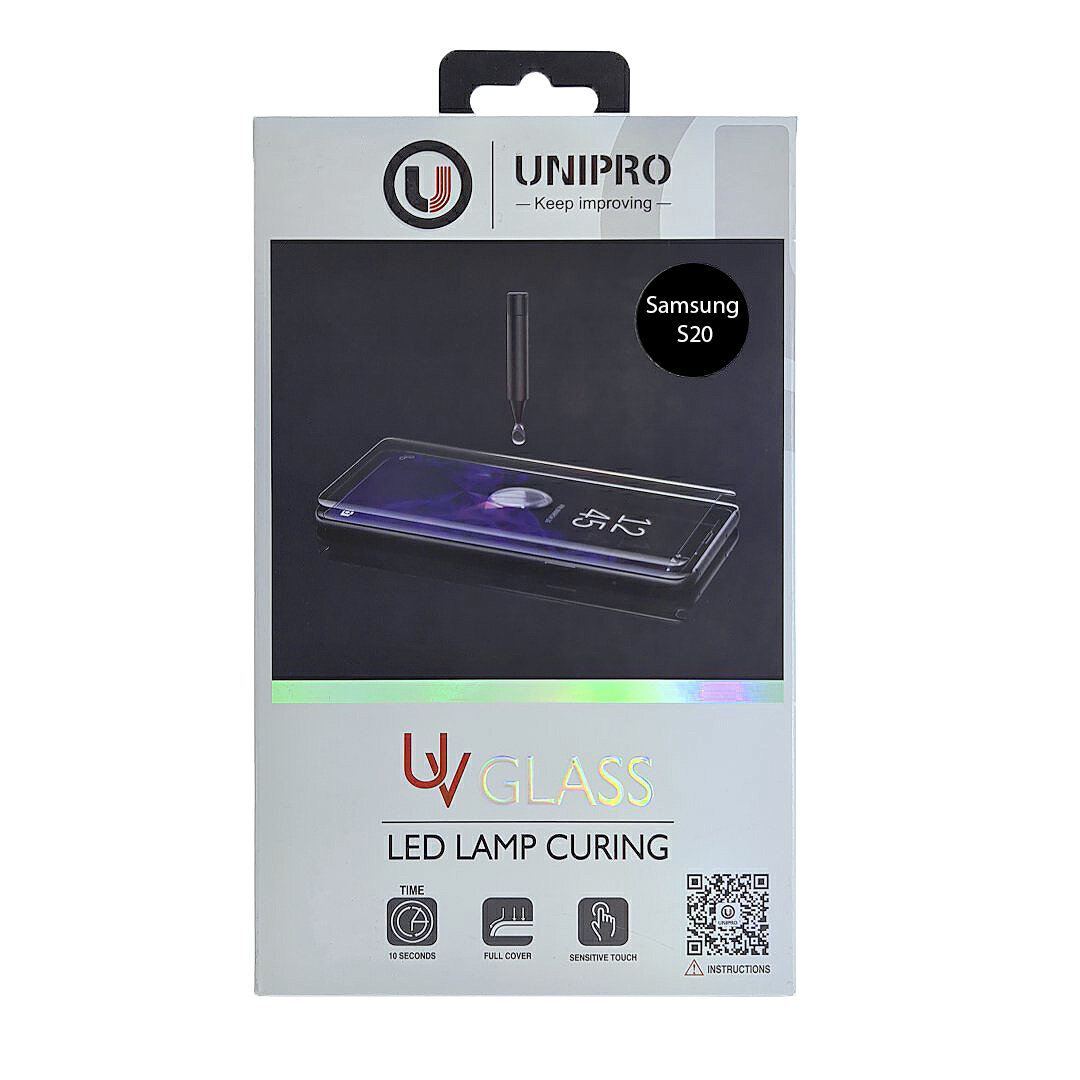 Стекло защитное Unipro для Samsung Galaxy S20 с ультрафиолетовой лампой