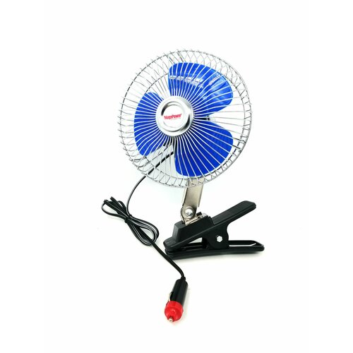 Вентилятор 16см 6 с решеткой металл на прищепке 12V MEGAPOWER 135800₽