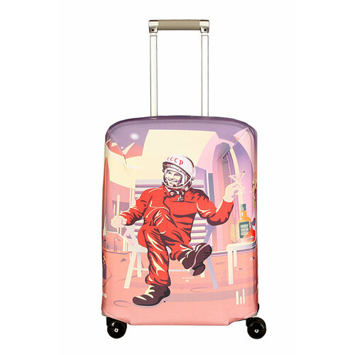 фото Чехол для чемодана routemark, полиэстер, размер s, розовый