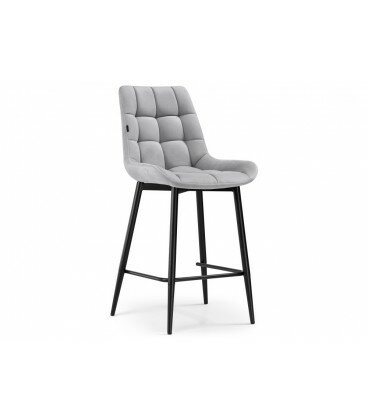 Полубарный стул Алст светло-серый / черный 502124