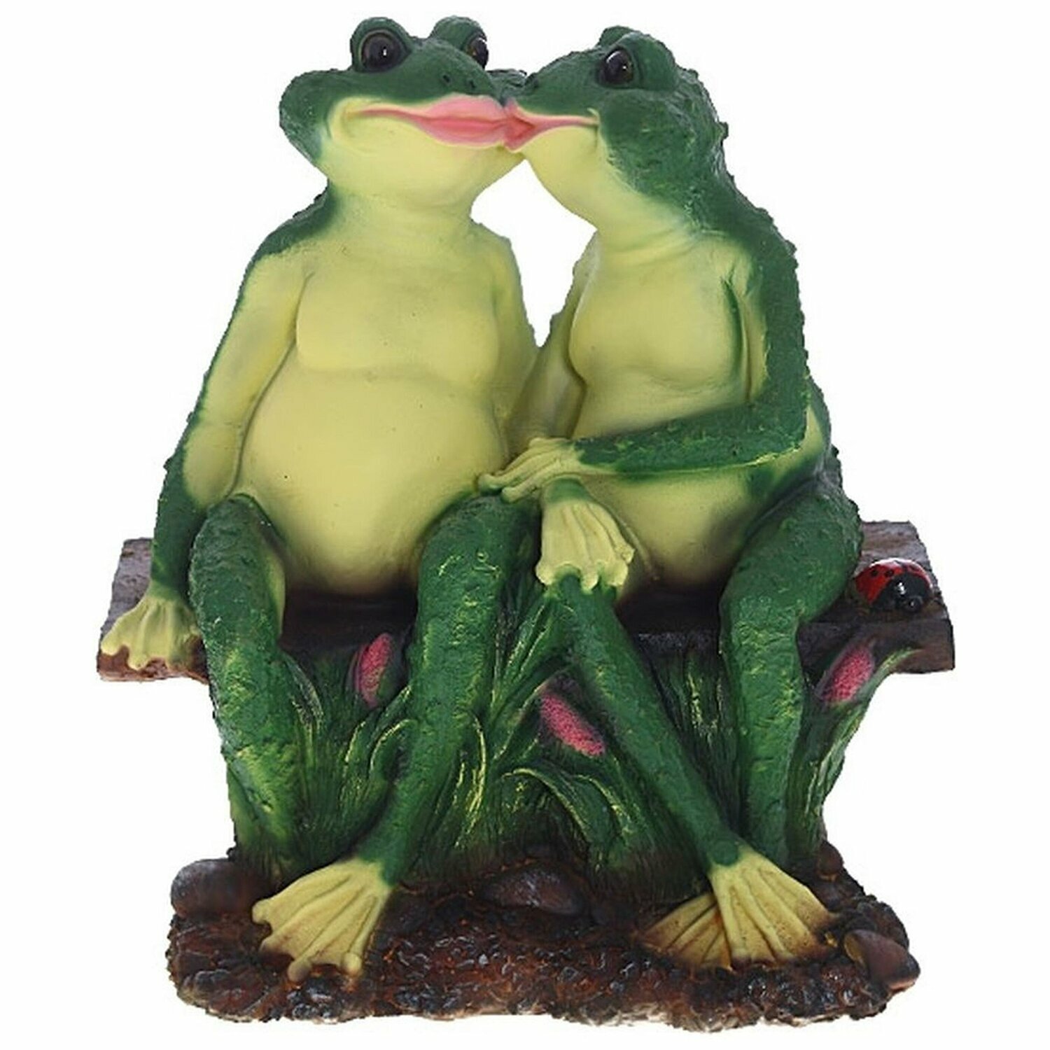 Фигура садовая Лягушки на лавке L30 W21 H31 см (полистоун)