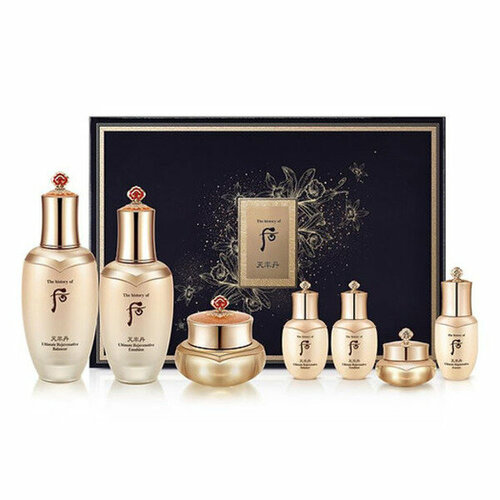 THE HISTORY OF WHOO Набор уходовой косметики антивозрастной CHEONYULDAN ULTIMATE REJUVENATIVE 3 PIECES SET 405 мл регенерирующая масляная сыворотка для интенсивного ухода за кожей лица 20 мл