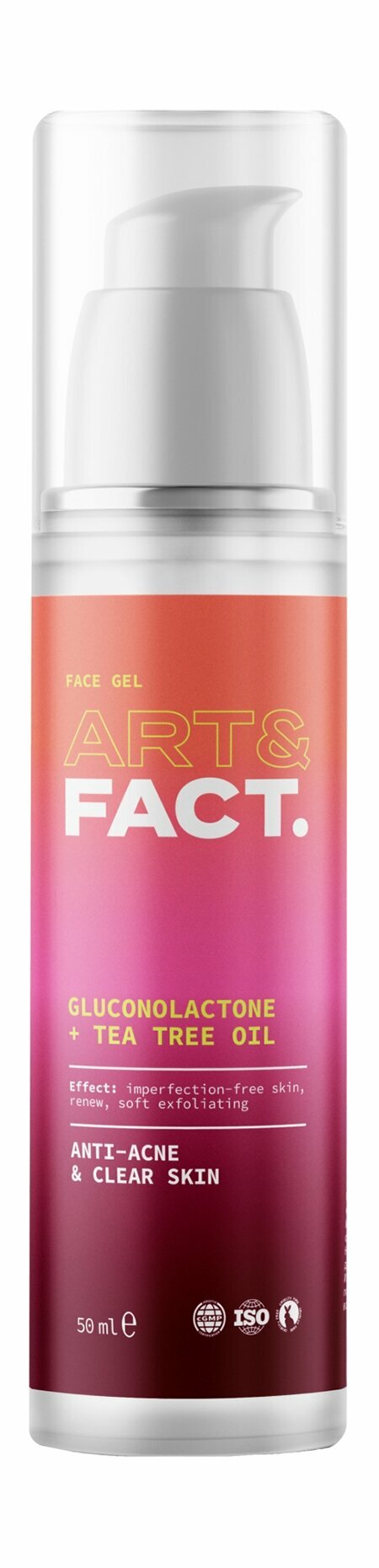 ART&FACT. Крем-гель для проблемнoй кожи анти-акне с глюконолактоном и PHA-кислотой, 50 мл