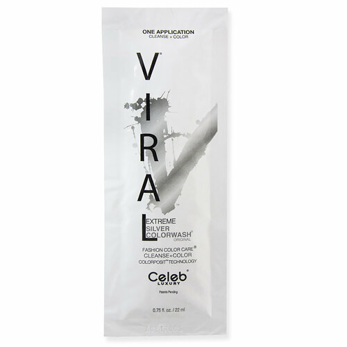 Celeb luxury Шампунь для яркости цвета серебрянный Viral Shampoo EXTREME SILVER 22 мл
