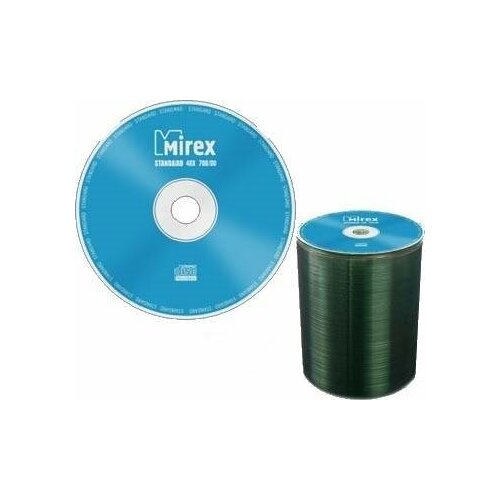 Диск CD-R Mirex 700 Mb, 48х, Standart, Shrink (50), (50/500) диск cd r mirex 700 mb 48х shrink 100 ink printable без надписи ul120208a8t