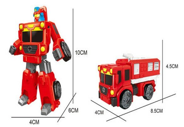 Робот-трансформер 1TOY Трансботы Пожарная машина