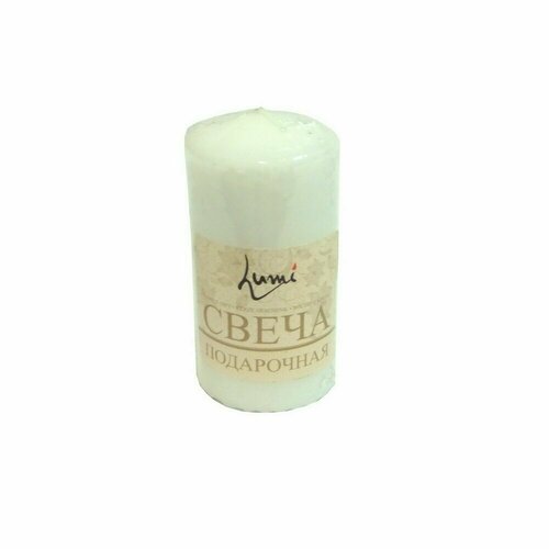 Свеча-столбик, 5х10см, белый