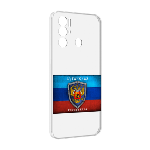 Чехол MyPads герб флаг ЛНР-1 для Tecno Pova Neo 4G задняя-панель-накладка-бампер чехол mypads герб флаг азербайджана для tecno pova neo 4g задняя панель накладка бампер