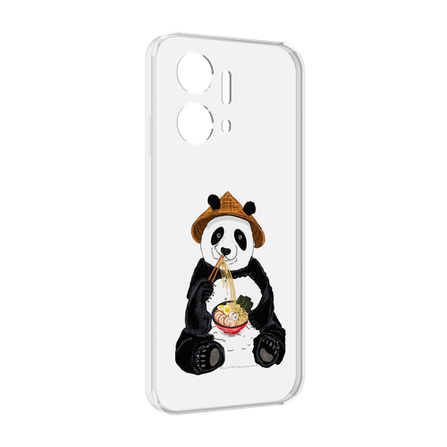Чехол MyPads панда-любит-лапшу для Honor X7a задняя-панель-накладка-бампер