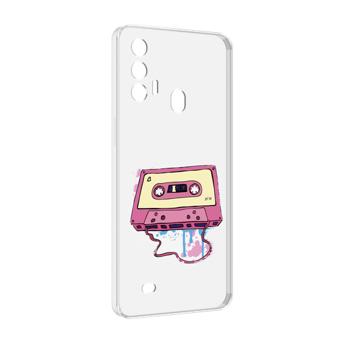 Чехол MyPads Розовая кассета для Oukitel C31 Pro задняя-панель-накладка-бампер