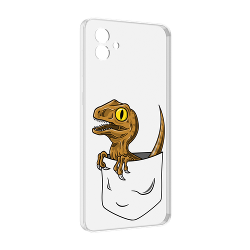 Чехол MyPads динозавр в кармане для Samsung Galaxy M04 задняя-панель-накладка-бампер