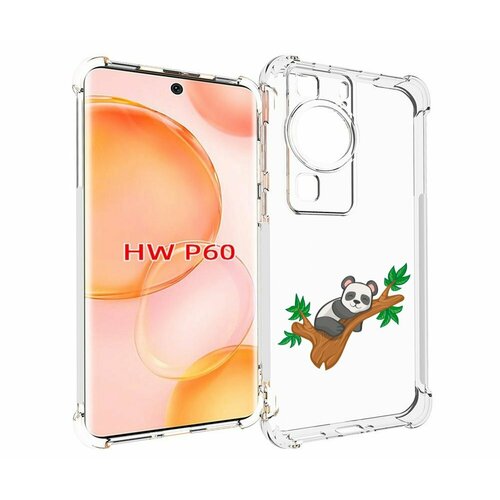 Чехол MyPads панда-на-деревце для Huawei P60 задняя-панель-накладка-бампер чехол mypads панда с пончиком для huawei p60 задняя панель накладка бампер