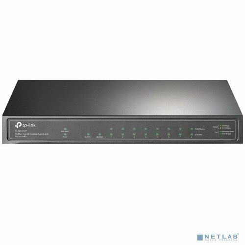 TP-Link SMB Сетевое оборудование TP-Link TL-SG1210P Настольный коммутатор с 9 гигабитными портами RJ45 8 портов PoE и портом SFP 15823₽