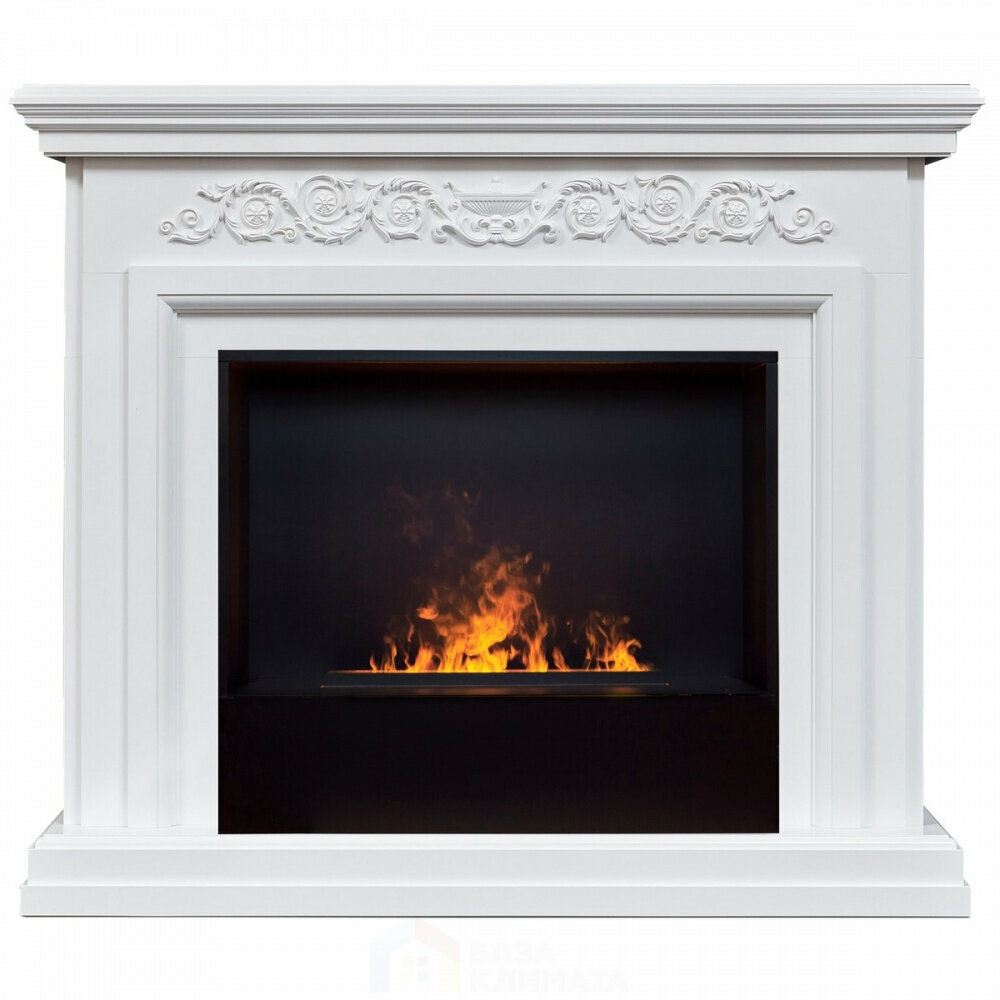 Электрокамин RealFlame Leticia 26 WT с очагом 3D Cassette 630 Black Panel