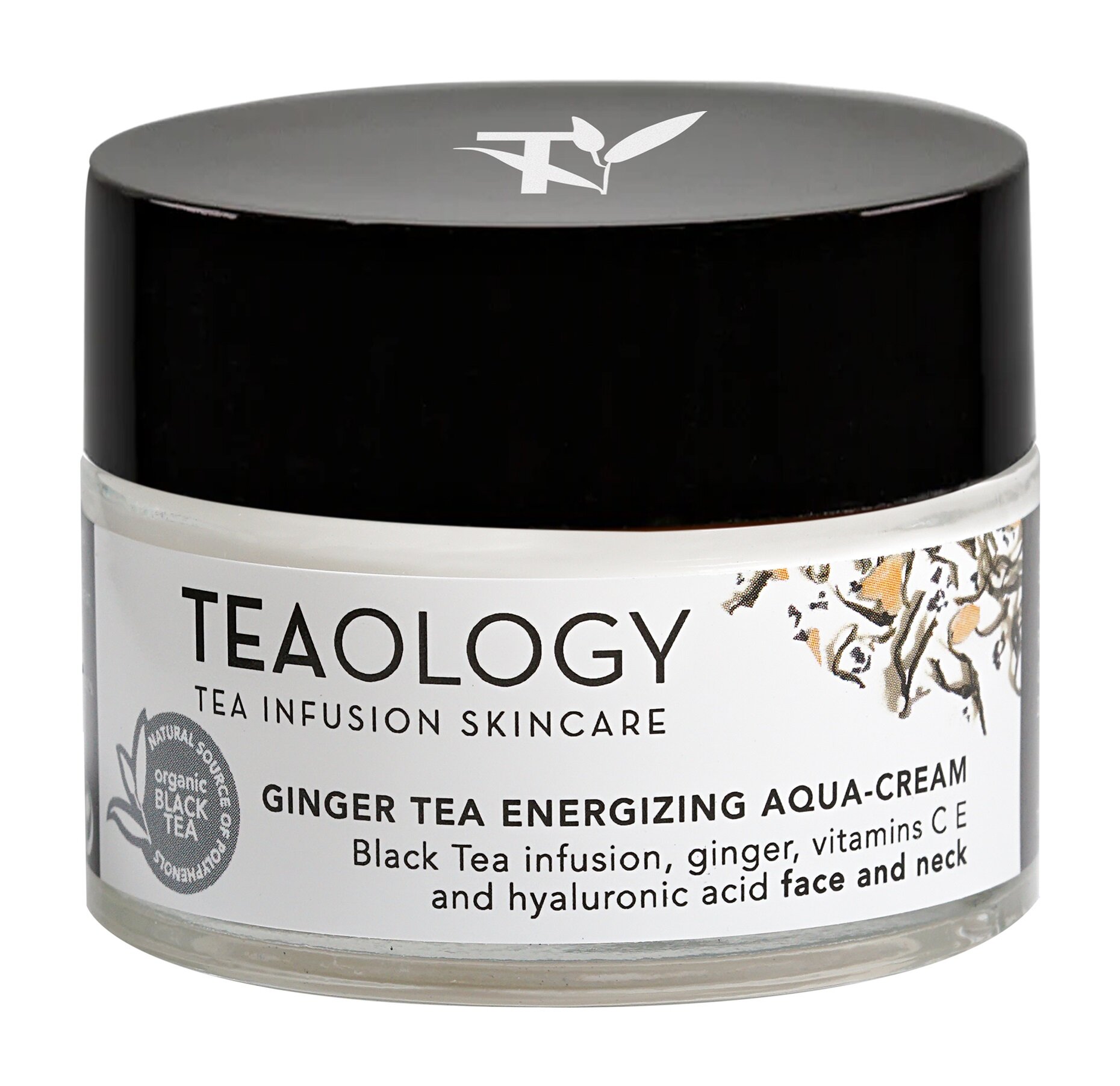 Восстанавливающий аква-крем для лица с черным чаем Teaology Ginger Tea Energizing Aqua-Cream