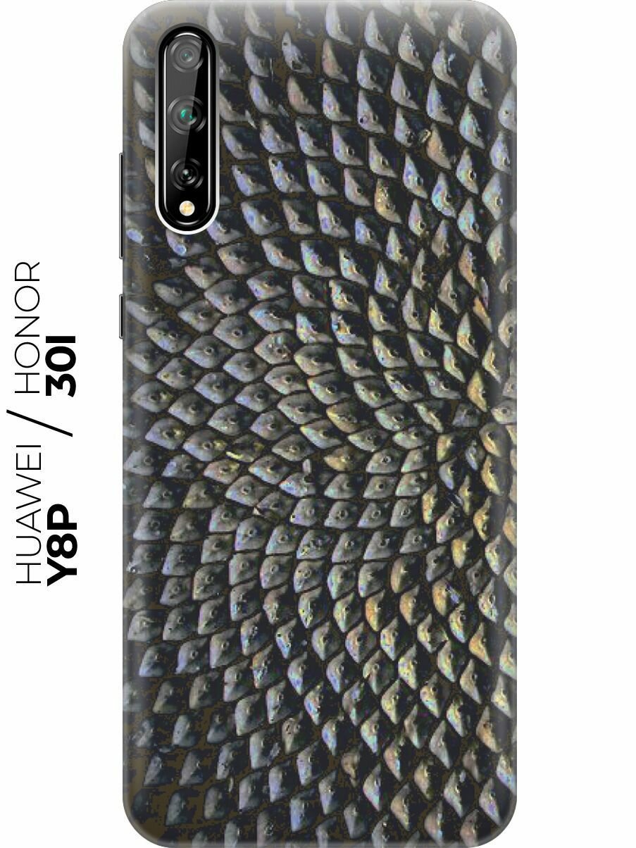 Силиконовый чехол Семечки макро на Honor 30i / Huawei Y8P / Хуавей У8Р / Хонор 30ай