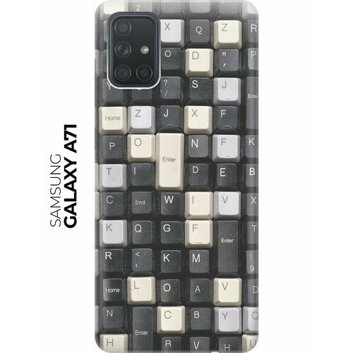 RE: PA Накладка Transparent для Samsung Galaxy A71 с принтом Черно-белые клавиши re pa накладка transparent для samsung galaxy m31 с принтом черно белые клавиши