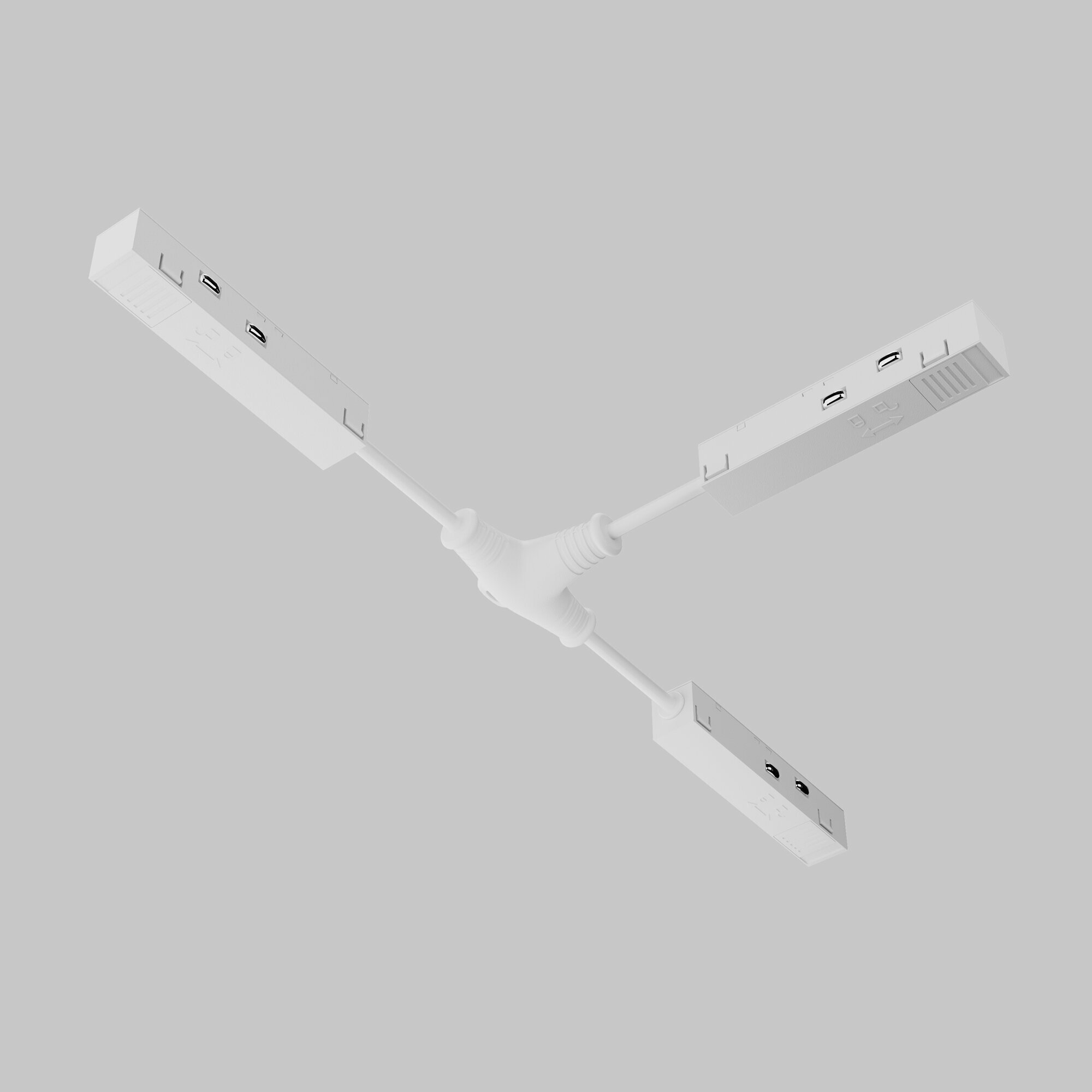 Коннектор питания Т-образный Exility белый (магнитный) Maytoni Technical TRA034CWT-42W - фотография № 1